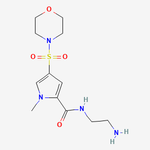 molecular formula C12H20N4O4S B1518951 N-(2-aminoethyl)-1-methyl-4-(morpholine-4-sulfonyl)-1H-pyrrole-2-carboxamide CAS No. 1000932-72-8