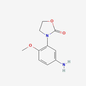 molecular formula C10H12N2O3 B1518954 3-(5-Amino-2-methoxyphenyl)-1,3-oxazolidin-2-one CAS No. 1042623-24-4
