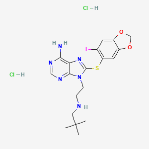 molecular formula C19H25Cl2IN6O2S B15189598 Icapamespib dihydrochloride CAS No. 2267287-26-1