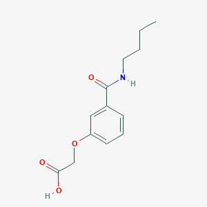 molecular formula C13H17NO4 B1518967 2-(3-(丁基氨基羰基)苯氧基)乙酸 CAS No. 1018266-14-2