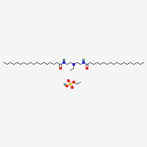 molecular formula C44H91N3O6S B15189705 Octadecanamide, N,N'-(ethylaminodi-2,1-ethanediyl)bis-ethosulfate CAS No. 112576-48-4