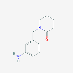 molecular formula C12H16N2O B1518972 1-[(3-Aminophenyl)methyl]piperidin-2-one CAS No. 21172-67-8