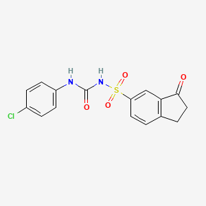 molecular formula C16H13ClN2O4S B15189781 Sulofenur metabolite V CAS No. 133883-97-3
