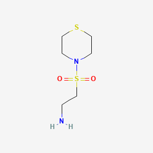 B1518985 2-(Thiomorpholine-4-sulfonyl)ethan-1-amine CAS No. 1042653-08-6