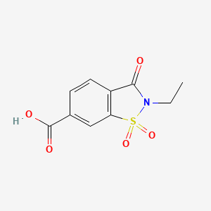 molecular formula C10H9NO5S B1518987 2-Ethyl-1,1,3-trioxo-2,3-dihydro-1$L^{6},2-benzothiazole-6-carboxylic acid CAS No. 1040033-65-5