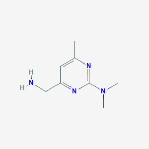 molecular formula C8H14N4 B1518988 4-(aminomethyl)-N,N,6-trimethylpyrimidin-2-amine CAS No. 1177480-26-0