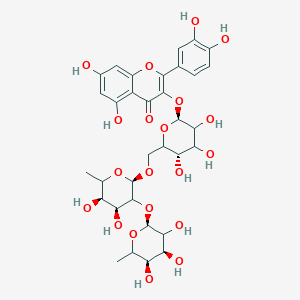 molecular formula C33H40O20 B15189923 Quercetin 3-rhamnosyl-(1->2)-rhamnosyl-(1->6)-glucoside CAS No. 98100-62-0