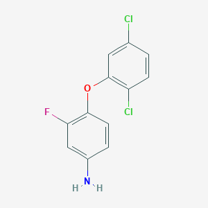 molecular formula C12H8Cl2FNO B1518995 4-(2,5-二氯苯氧基)-3-氟苯胺 CAS No. 1039869-08-3