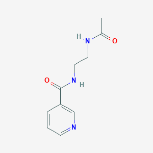 molecular formula C10H13N3O2 B15189968 N-(2-Acetamidoethyl)nicotinamide 