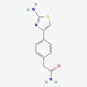 molecular formula C11H11N3OS B1518999 2-[4-(2-Amino-1,3-thiazol-4-yl)phenyl]acetamide CAS No. 1049874-22-7