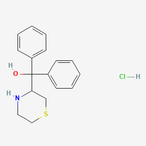 molecular formula C17H20ClNOS B15189991 (-)-alpha,alpha-Diphenyl-3-thiomorpholinemethanol hydrochloride CAS No. 102367-33-9
