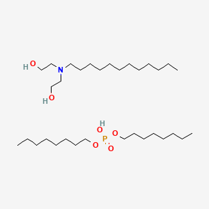 molecular formula C32H70NO6P B15189997 Dodecyl bis(hydroxyethyl)dioctyl ammonium phosphate CAS No. 68961-66-0