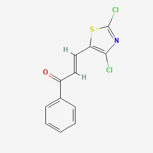 molecular formula C12H7Cl2NOS B1519000 3-(2,4-Dichloro-1,3-thiazol-5-yl)-1-phenyl-2-propen-1-one CAS No. 1000932-44-4