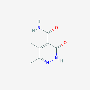 molecular formula C7H9N3O2 B1519001 5,6-Dimethyl-3-oxo-2,3-dihydropyridazine-4-carboxamide CAS No. 1050886-35-5