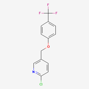 molecular formula C13H9ClF3NO B1519009 2-Chloro-5-[4-(trifluoromethyl)phenoxymethyl]pyridine CAS No. 1039969-30-6