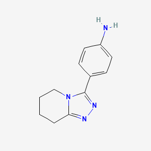 molecular formula C12H14N4 B1519012 4-{5H,6H,7H,8H-[1,2,4]triazolo[4,3-a]pyridin-3-yl}aniline CAS No. 1040326-79-1