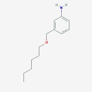 molecular formula C13H21NO B1519015 3-[(Hexyloxy)methyl]aniline CAS No. 80172-00-5