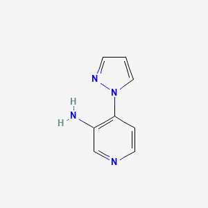 molecular formula C8H8N4 B1519016 4-(1H-pyrazol-1-yl)pyridin-3-amine CAS No. 1152543-41-3
