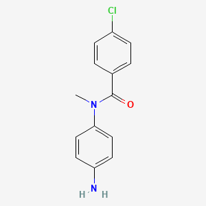 molecular formula C14H13ClN2O B1519025 N-(4-aminophenyl)-4-chloro-N-methylbenzamide CAS No. 99642-27-0