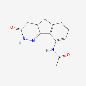 molecular formula C13H13N3O2 B15190315 N-(3,4,4a,5-Tetrahydro-3-oxo-2H-indeno(1,2-c)pyridazin-9-yl)acetamide CAS No. 114915-69-4