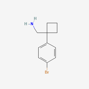 molecular formula C11H14BrN B1519037 (1-(4-Bromophenyl)cyclobutyl)methanamine CAS No. 1039932-36-9