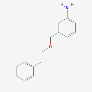 molecular formula C15H17NO B1519042 3-[(2-Phenylethoxy)methyl]aniline CAS No. 1039862-68-4