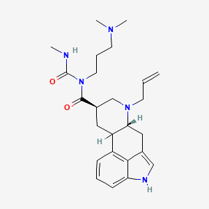 molecular formula C25H35N5O2 B15190447 N-(3-(Dimethylamino)propyl)-N-((methylamino)carbonyl)-6-(2-propenyl)ergoline-8beta-carboxamide CAS No. 126554-48-1