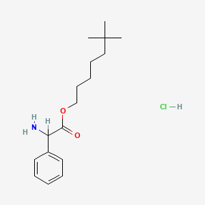 molecular formula C17H28ClNO2 B15190461 DL-2-Phenylglycine 6,6-dimethylheptyl ester hydrochloride CAS No. 87252-88-8