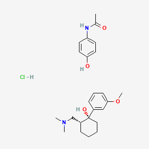 molecular formula C24H35ClN2O4 B15190464 Tramadol hydrochloride and acetaminophen CAS No. 147630-10-2