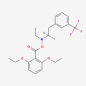 molecular formula C23H28F3NO4 B15190544 N-((2,6-Diethoxybenzoyl)oxy)-N-ethyl-alpha-methyl-3-(trifluoromethyl)benzeneethanamine CAS No. 94593-38-1