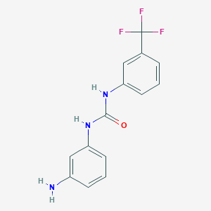 molecular formula C14H12F3N3O B1519068 3-(3-氨基苯基)-1-[3-(三氟甲基)苯基]尿素 CAS No. 1041510-67-1