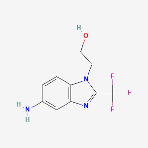 B1519078 2-[5-amino-2-(trifluoromethyl)-1H-benzimidazol-1-yl]ethanol CAS No. 1019111-20-6