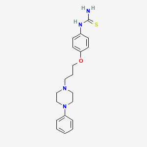 molecular formula C20H26N4OS B15190784 Thiourea, (4-(3-(4-phenyl-1-piperazinyl)propoxy)phenyl)- CAS No. 119321-69-6