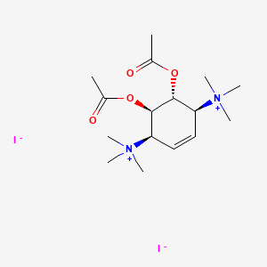 molecular formula C16H30I2N2O4 B15190808 trans-2,3-Diacetoxy-1,4-cyclohexylenebis(trimethylammonium iodide) CAS No. 137866-78-5