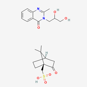 molecular formula C22H30N2O7S B15190822 Diproqualone camsilate CAS No. 63768-21-8