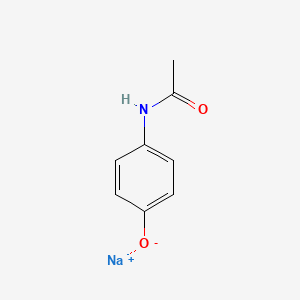molecular formula C8H8NNaO2 B15191017 4'-Hydroxyacetanilide, sodium salt CAS No. 16958-94-4
