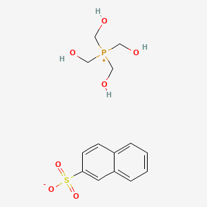 molecular formula C14H19O7PS B15191039 Phosphonium, tetrakis(hydroxymethyl)-, 2-naphthalenesulfonate (salt) CAS No. 79481-22-4