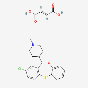 molecular formula C23H24ClNO5S B15191047 (E)-but-2-enedioic acid;4-(8-chloro-6H-benzo[c][1,5]benzoxathiepin-6-yl)-1-methylpiperidine CAS No. 83986-04-3