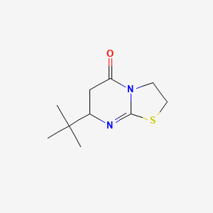 molecular formula C10H16N2OS B15191055 7-t-Butyl-5-oxo-2,3,6,7-tetrahydro-5H-thiazolo(3,2-a)pyrimidine CAS No. 81530-28-1