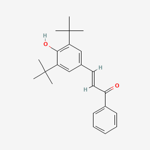 molecular formula C23H28O2 B15191097 beta-Benzoyl-3,5-di-tert-butyl-4-hydroxystyrene CAS No. 83677-22-9