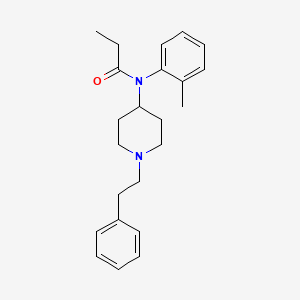 molecular formula C23H30N2O B15191115 N-(2-Methylphenyl)-N-(1-(2-phenylethyl)-4-piperidinyl)propanamide CAS No. 2141-47-1