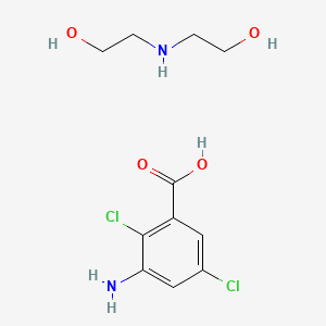 molecular formula C11H16Cl2N2O4 B15191223 Chloramben-diolamine CAS No. 53404-16-3