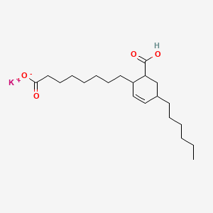 molecular formula C21H35KO4 B15191277 Potassium 6-carboxy-4-hexylcyclohex-2-ene-1-octanoate CAS No. 68630-89-7