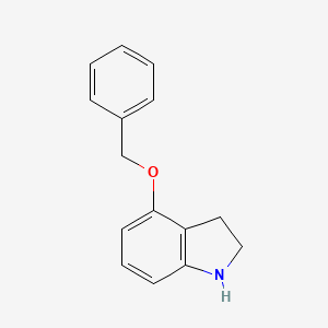 molecular formula C15H15NO B1519131 4-Benzyloxy-2,3-dihydro-1H-indole CAS No. 885278-77-3