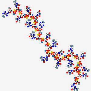 molecular formula C196H230N68Na19O105P19S19 B15191323 Aprinocarsen Sodium CAS No. 331257-53-5