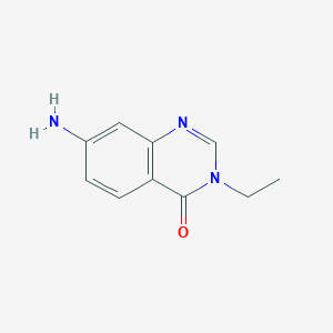 molecular formula C10H11N3O B1519136 7-氨基-3-乙基喹唑啉-4(3H)-酮 CAS No. 873850-11-4