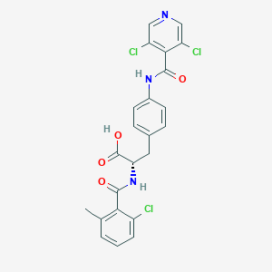 molecular formula C23H18Cl3N3O4 B15191381 RO0270608 CAS No. 1160849-72-8