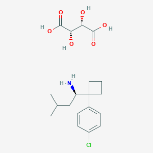 molecular formula C19H28ClNO6 B15191420 Didesmethylsibutramine D-tartrate, (R)- CAS No. 259729-93-6