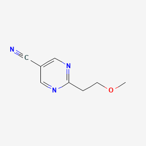 molecular formula C8H9N3O B1519143 2-(2-Methoxyethyl)pyrimidine-5-carbonitrile CAS No. 1123169-32-3