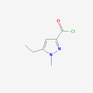 molecular formula C7H9ClN2O B1519148 5-Ethyl-1-methyl-1H-pyrazole-3-carbonyl chloride CAS No. 902168-58-5